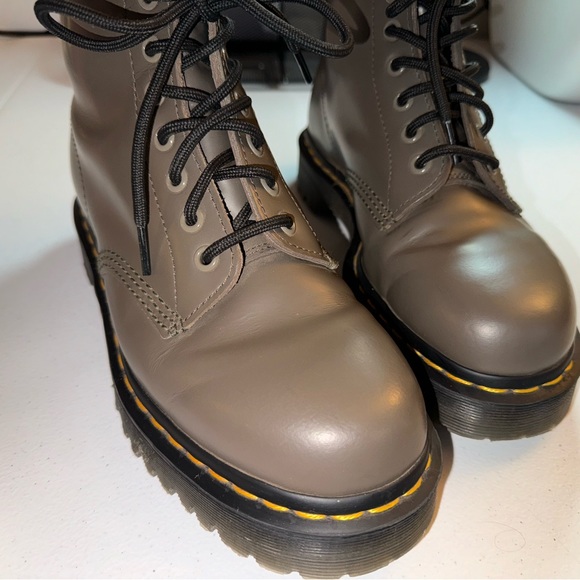 Dr. Martens Shoes Dr Martens Airwair Deep Coffee Brown Leather Combat Boots With Bouncing